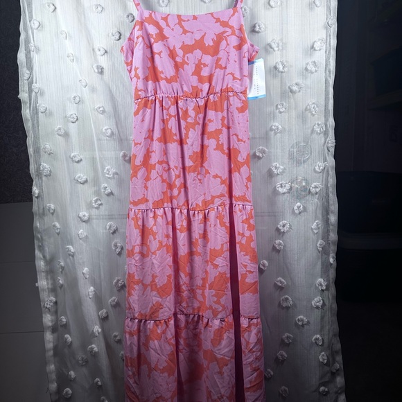 NWT Social Standard Floral Smocked Back Midi Dress Size Large - Picture 10 of 12